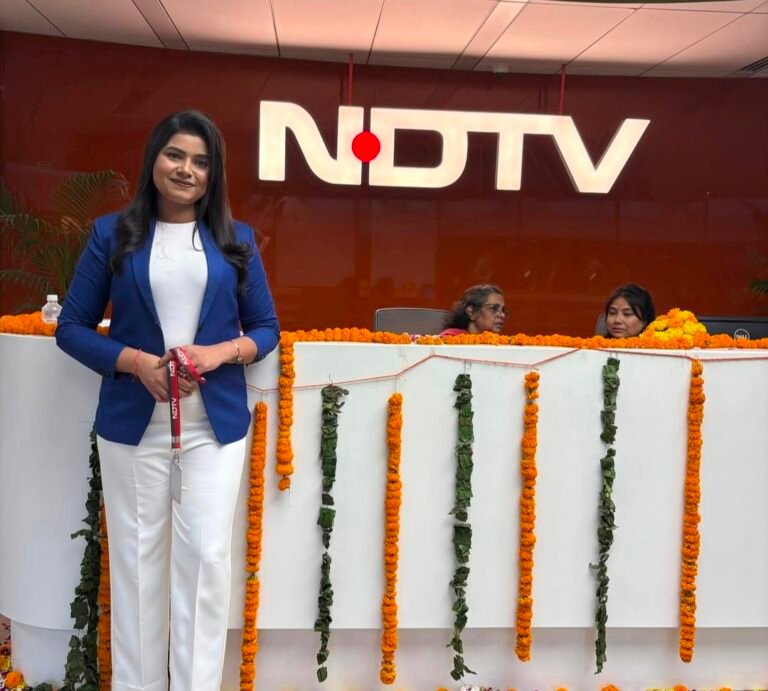 अब NDTV में एंकर साक्षी गुप्ता की ग्रैंड एंट्री,चीफ पीपल अधिकारी पूर्वा मिश्रा ने दी जानकारी